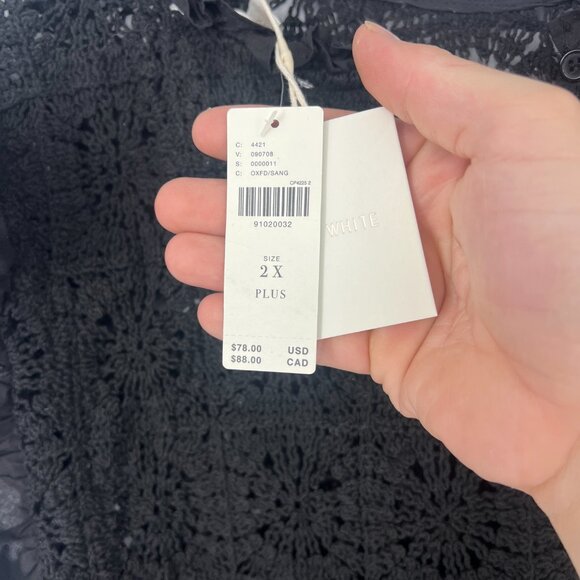 NWT Anthropologie Flat White | Crochet Lace Top - Picture 6 of 11